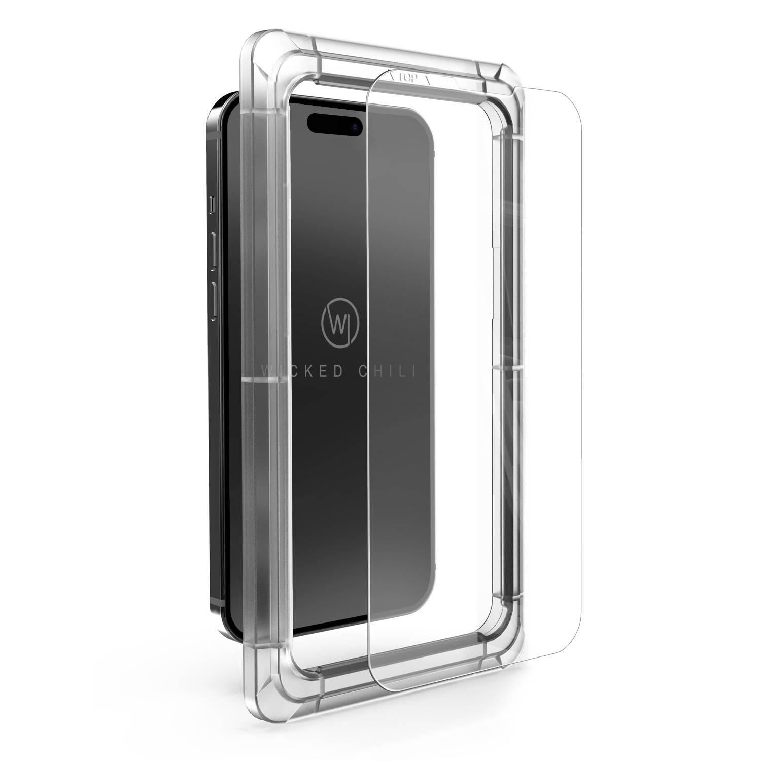 Wicked Chili 3x Displayschutzglas für iPhone 14 Pro Max, 14 Plus und 13 Pro Max (6,7") mit Schablone zur Positionierung