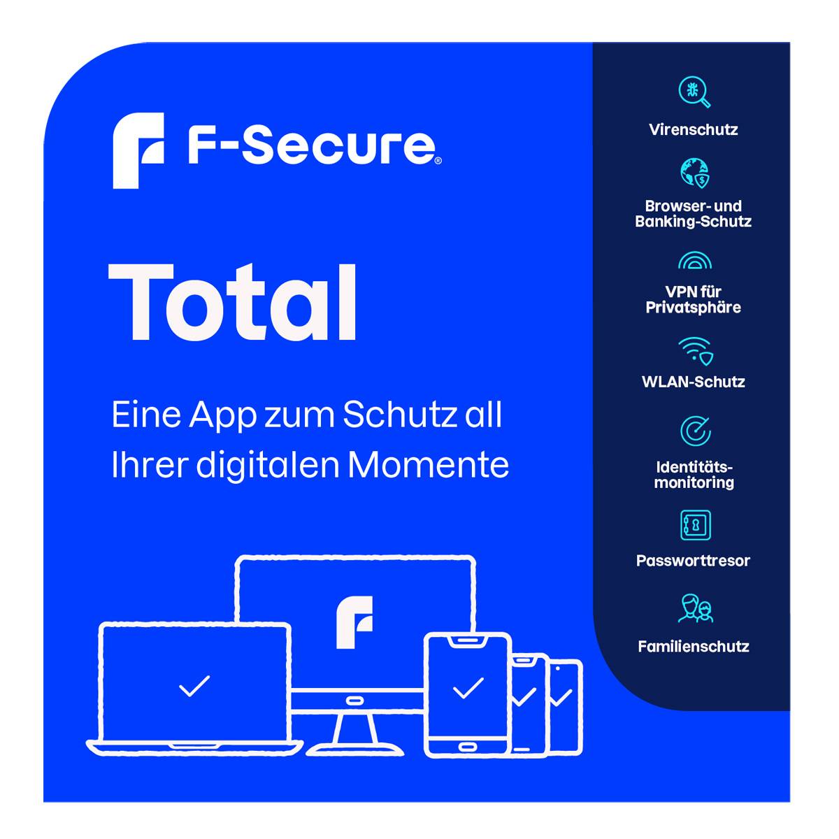 F-Secure Total - Abonnement-Lizenz (1 Jahr) - bis zu 5 Geräte
