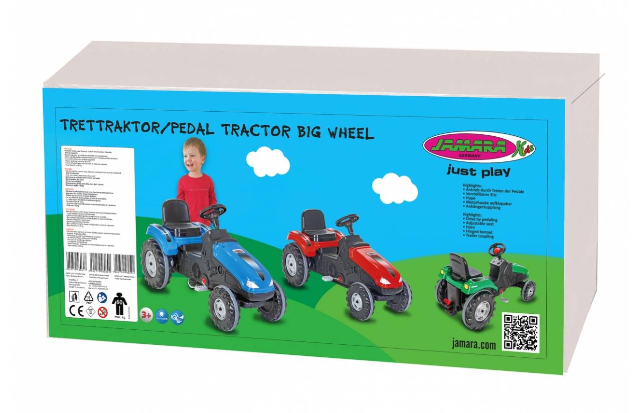 Produktkarton für Jamarra „Trettraktor/Pedal-Traktor Big Wheel