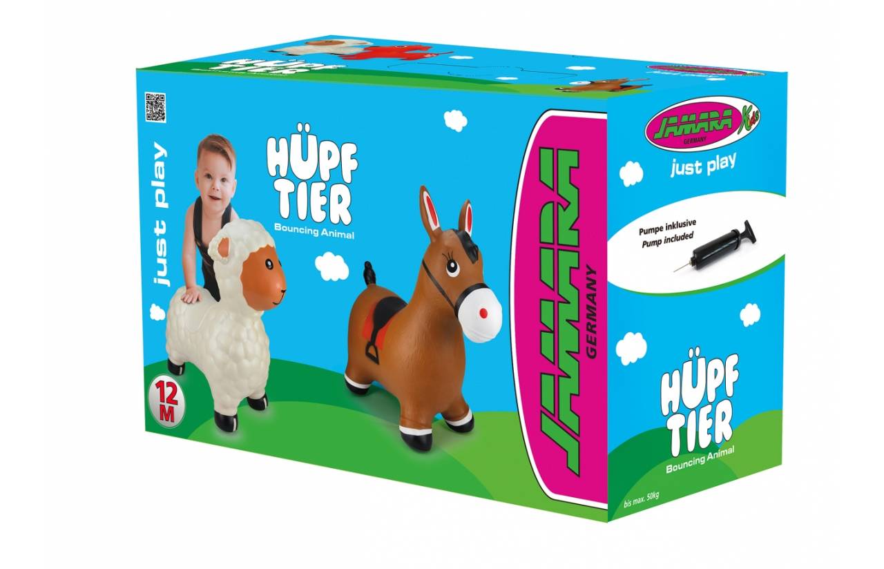 Jamara Hüpftier Pferd braun mit Pumpe, Tiere, 1 Jahr(e), Braun