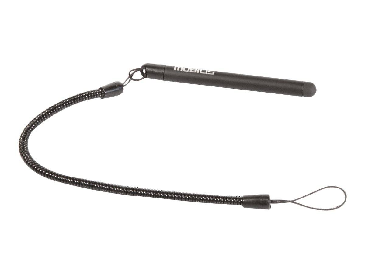 Mobilis Retractable Capacitive Stylus + Spiral Cord - Stylus für Handy, Tablet - Schwarz (Packung mit 10)