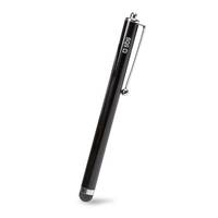 Schwarzer Stifticulpen mit silbernem Clip und Spitze, aufrecht auf weißem Hintergrund dargestellt.