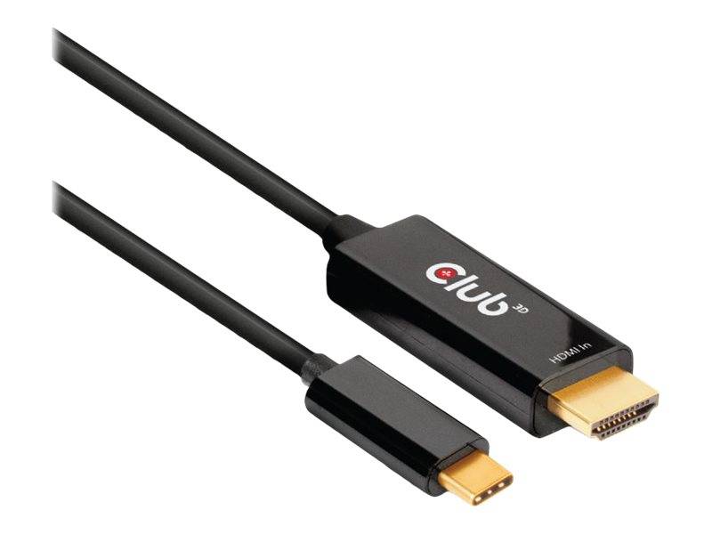 Club 3D Adapterkabel - HDMI männlich zu 24 pin USB-C männlich - 1.8 m - aktiv, unterstützt 4K 60 Hz (4096 x 2160)
