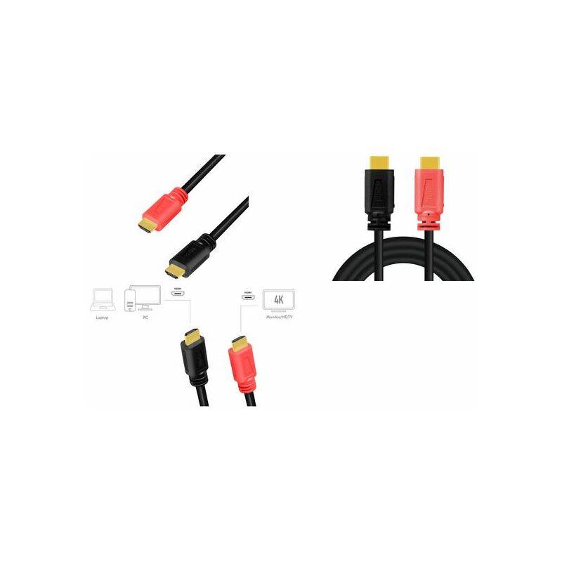 LogiLink HDMI Kabel 2.0, A-Stecker - A-Stecker, AMP, 15 m