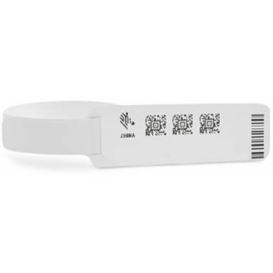 Zebra Z-Band UltraSoft - Kunststoff - permanenter Gummiklebstoff - silberne Beschichtung - 19 x 152 mm 1800 Stck. (6 Rolle(n)