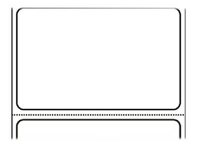 Leeres abgerundetes Rechteck-Panel mit gepunkteter horizontaler Trennlinie in der Mitte, wie ein Vorlagen- oder Formular-Layout.