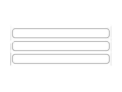 Zebra Z-Ultimate 3000T - Polyester, Kunststoff - glänzend - permanenter Acrylklebstoff - beschichtet - weiß - 84.1 x 7.94 mm 12500 Etikett(en) (1 Ro