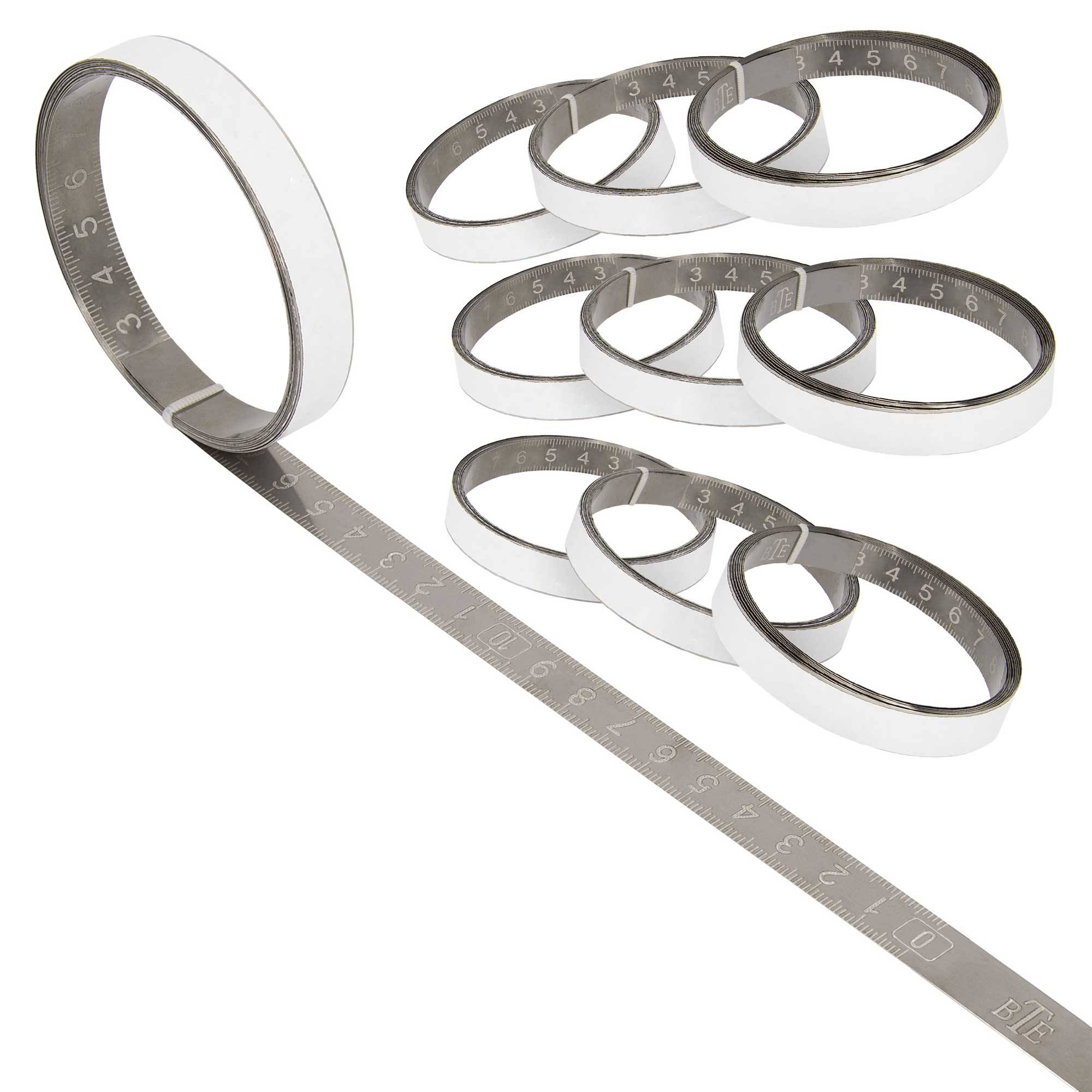 SCHMIDT systemprofile 10x Maßband 2m Links-Rechts Skala Edelstahl Skalenbandmaß selbstklebend Bandmaß