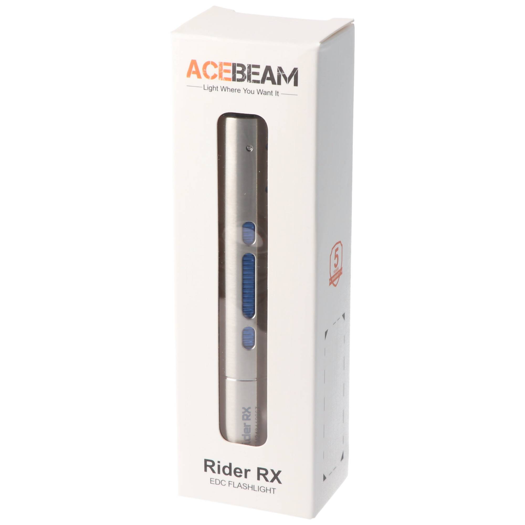 AceBeam Rider RX EDC mit 650 Lumen, kompakte LED-Taschenlampe, einhändige Bedienung, in fünf Farben erhältlich, inklusiv