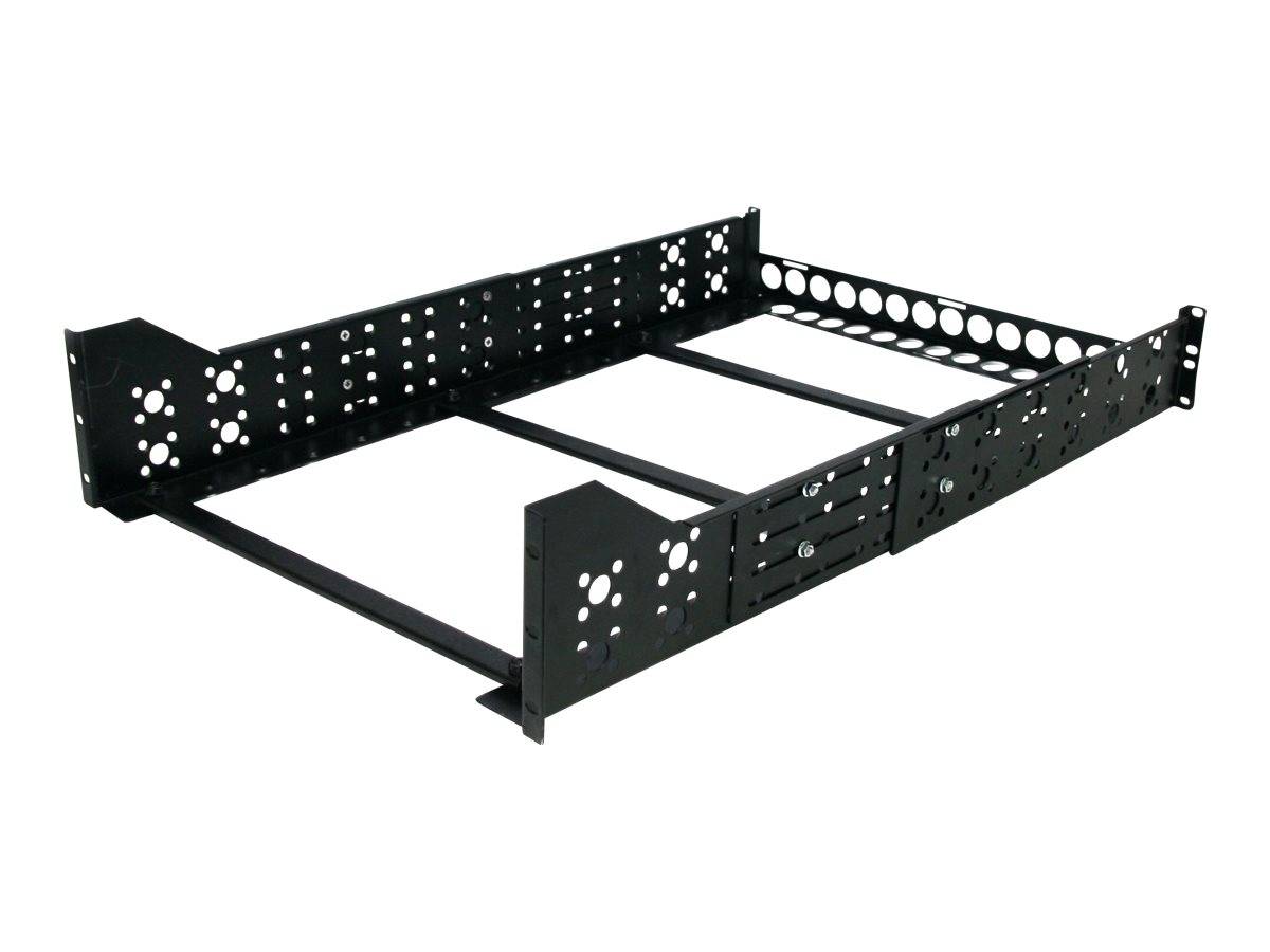 StarTech.com 3HE 19 tiefenverstellbare Universal Server Rack Schienen - Rack-Schiene - Schwarz - 3U - 48.3 cm (19"")