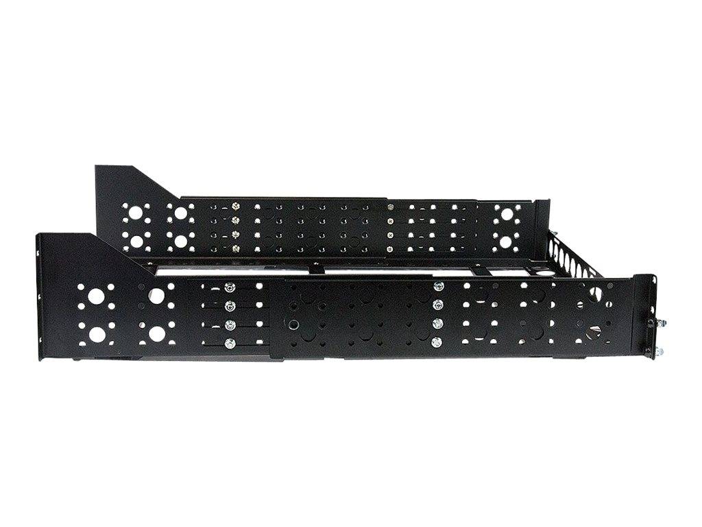 StarTech.com 3HE 19 tiefenverstellbare Universal Server Rack Schienen - Rack-Schiene - Schwarz - 3U - 48.3 cm (19"")