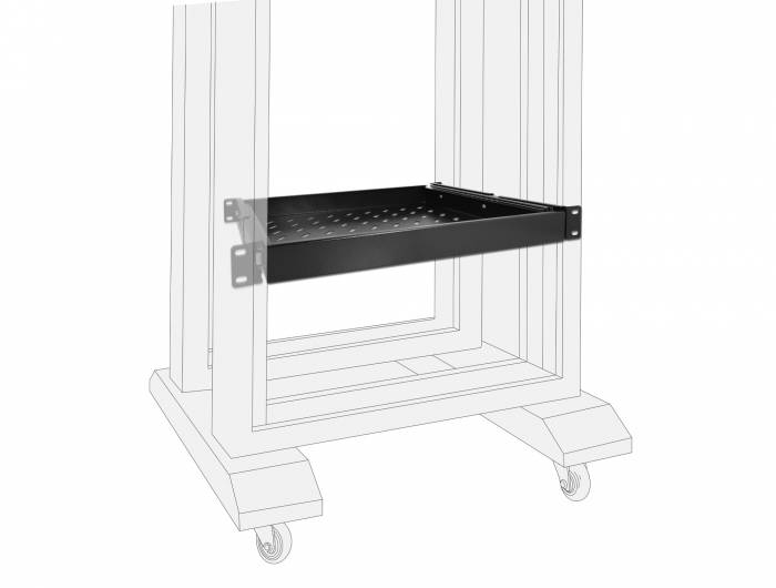 Delock - Rack-Schublade - Schwarz - 1U - 48.3 cm (19")