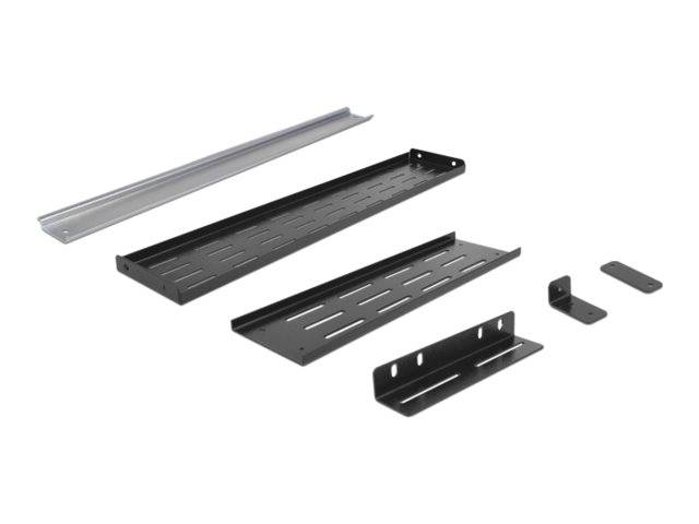 Delock - DIN-Schienenmontagekit - Rack montierbar - Schwarz - 4U - 48.3 cm (19")