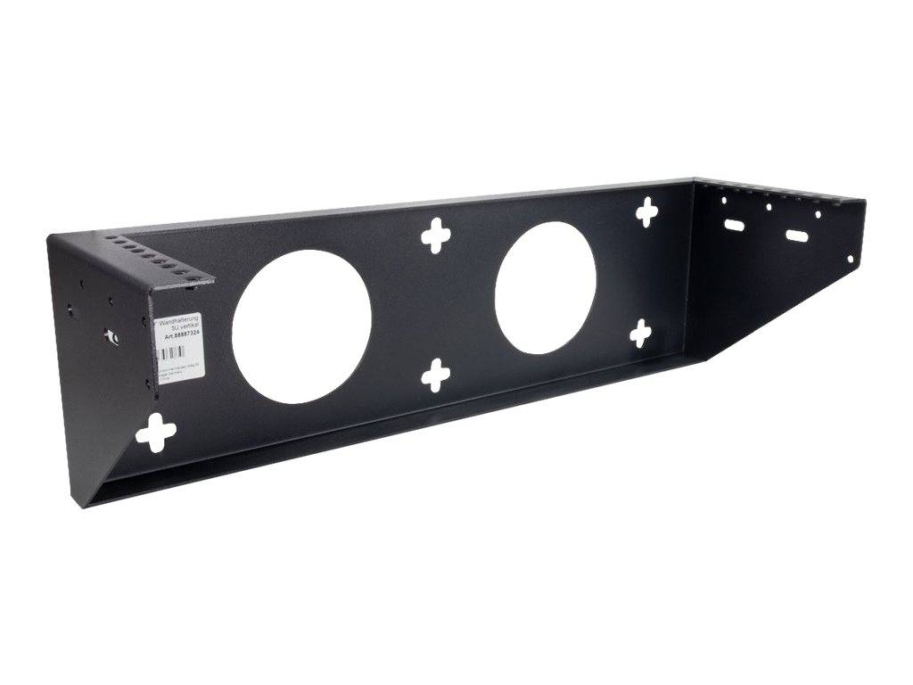 Inter-Tech - Halterungsset (vertikal) - geeignet für Wandmontage - RAL 9005 - 3U - 48.3 cm (19")