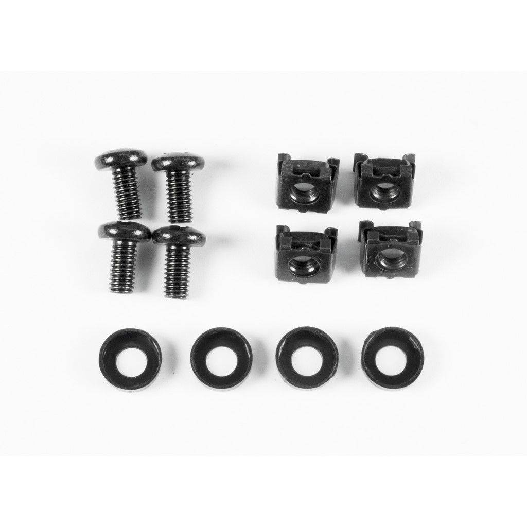 Inter-Tech L-Brackets - Rack Bracket - Schwarz - 1U - 48.3 cm (19"")