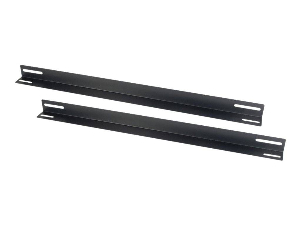 Inter-Tech L-Brackets - Rack Bracket - Schwarz - 1U - 48.3 cm (19"")