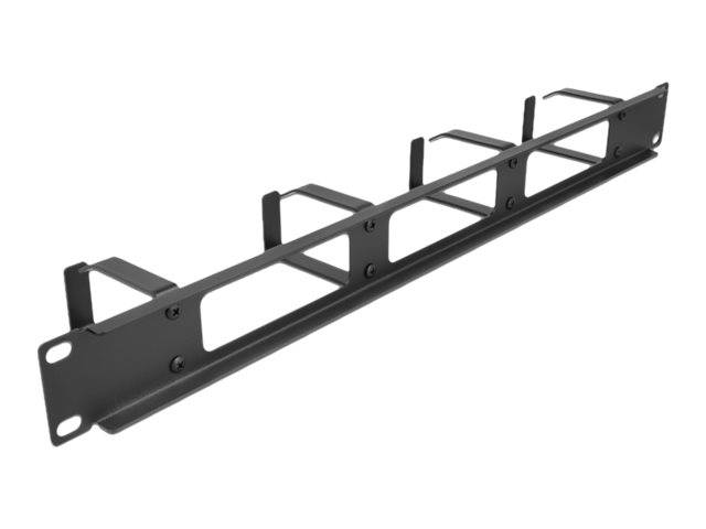 Delock - Kabelführungsplatte für Schaltschrank - Schwarz - 1U - 48.3 cm (19")