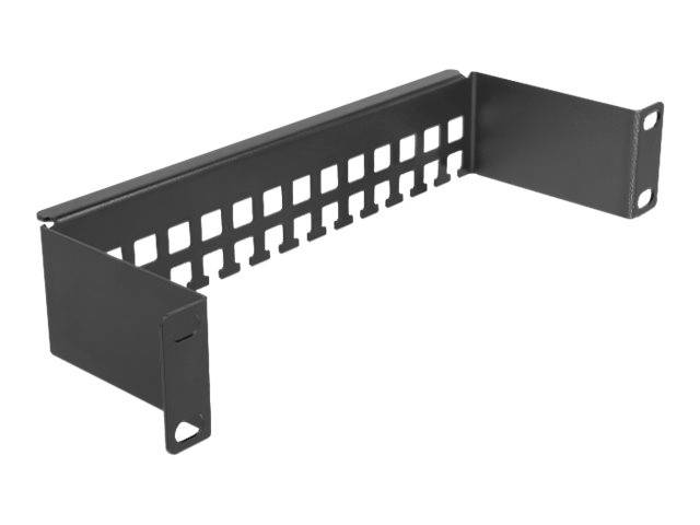 Delock - Kabelführungsleiste - Schwarz - 1U - 25.4 cm (10")