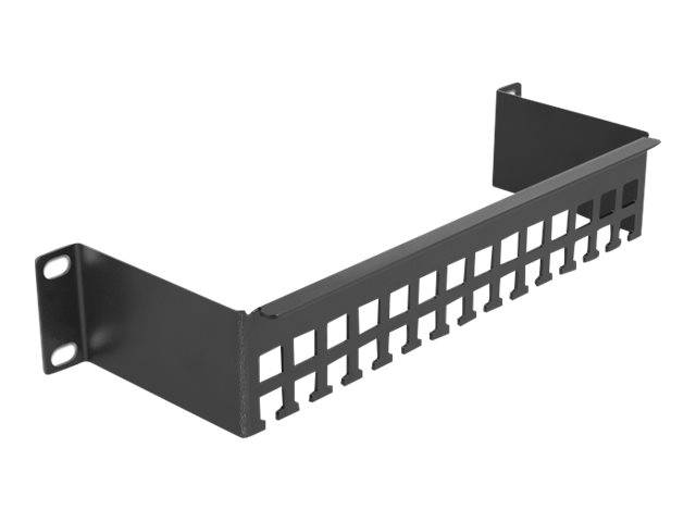 Delock - Kabelführungsleiste - Schwarz - 1U - 25.4 cm (10")