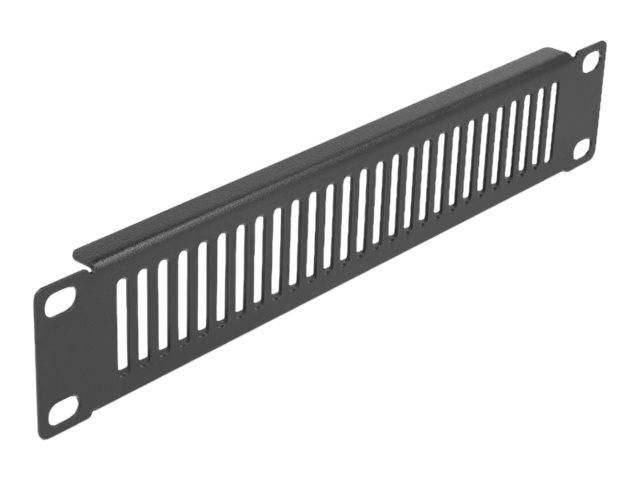 Delock - Rackpaneel (vertikal) - mit Lüftungsschlitzen - Schwarz - 1U - 25.4 cm (10")
