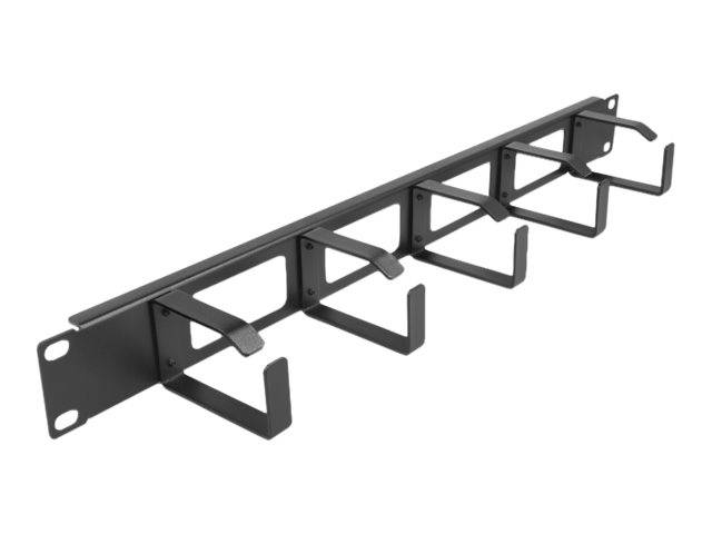 Delock - Kabelführungsplatte für Schaltschrank - Schwarz - 1U - 48.3 cm (19")