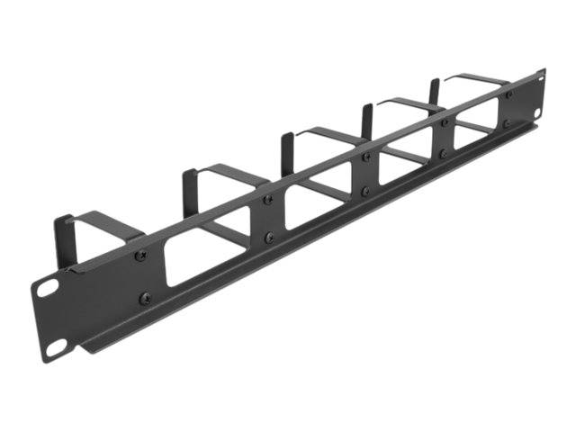 Delock - Kabelführungsplatte für Schaltschrank - Schwarz - 1U - 48.3 cm (19")