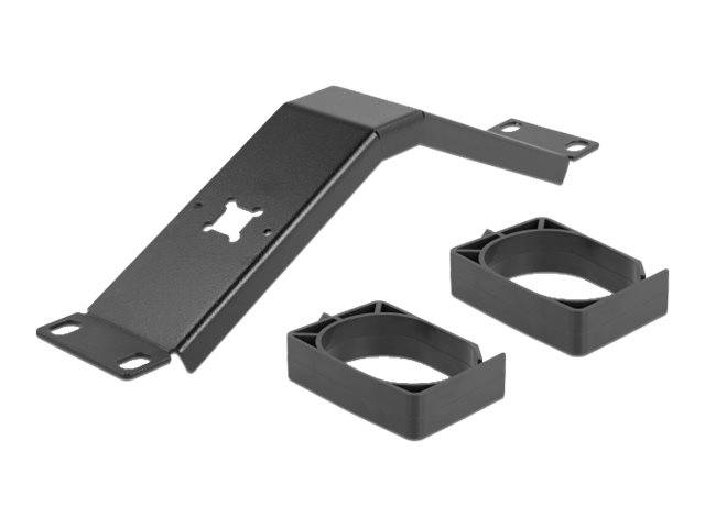 Delock - Kabelführungsplatte für Schaltschrank - Schwarz - 1U - 25.4 cm (10")