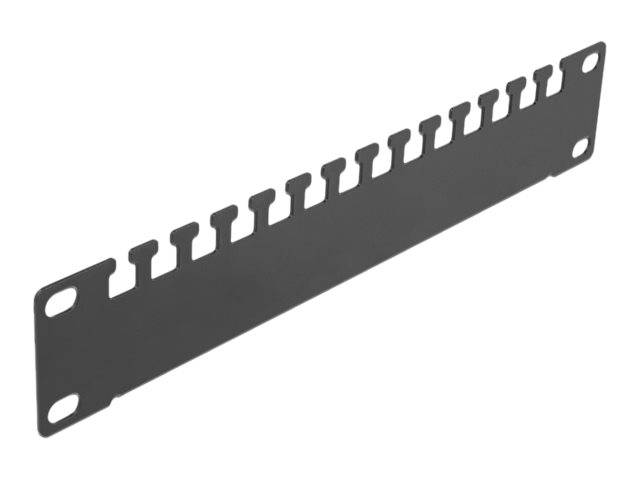 Delock - Kabelmanagementschiene - Rack montierbar - Schwarz - 1U - 25.4 cm (10")