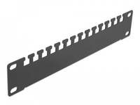 Delock - Kabelmanagementschiene - Rack montierbar - Schwarz - 1U - 25.4 cm (10")