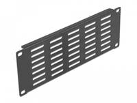 Delock - Halterungs-Belüftungsplatte (horizontal) - Rack montierbar - Schwarz - 2U - 25.4 cm (10")
