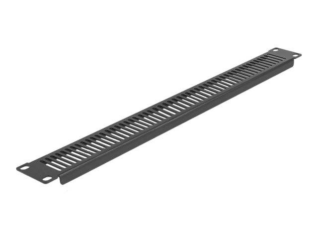 Delock - Rackpaneel (vertikal) - mit Lüftungsschlitzen - Schwarz - 1U - 48.3 cm (19")
