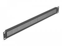 Delock - Rackpaneel (vertikal) - mit Lüftungsschlitzen - Schwarz - 1U - 48.3 cm (19")