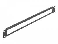 Delock - Rackpaneel - mit Öffnung - Schwarz - 1U - 48.3 cm (19")