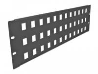 Delock - Patchpanel (Blindblech) - snap-in mounting - Rack montierbar - Schwarz - 3U - 48.3 cm (19")