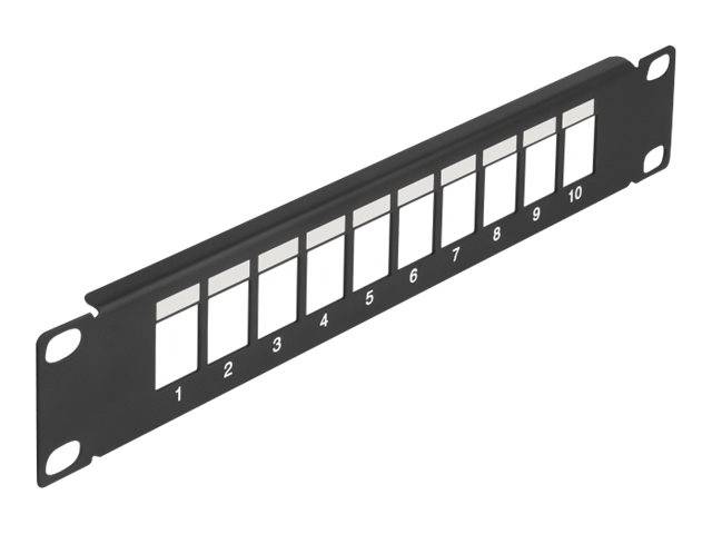 Delock - Patchpanel (Blindblech) - snap-in mounting - Rack montierbar - Schwarz - 1U - 25.4 cm (10")