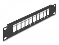 Delock - Patchpanel (Blindblech) - snap-in mounting - Rack montierbar - Schwarz - 1U - 25.4 cm (10")