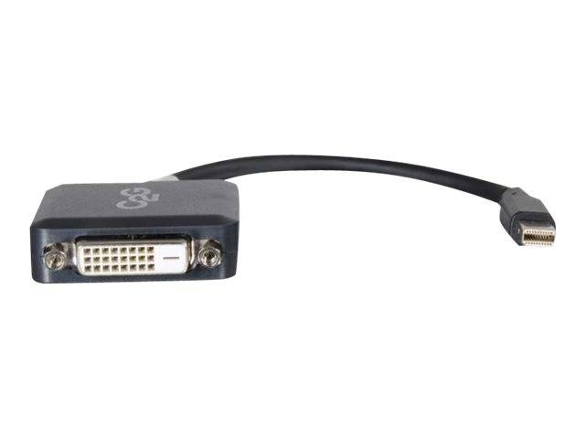 DVI-Adapterkabel mit einem weiblichen DVI-Anschluss an einem Ende und einem männlichen Mini-DisplayPort-Stecker am anderen Ende.