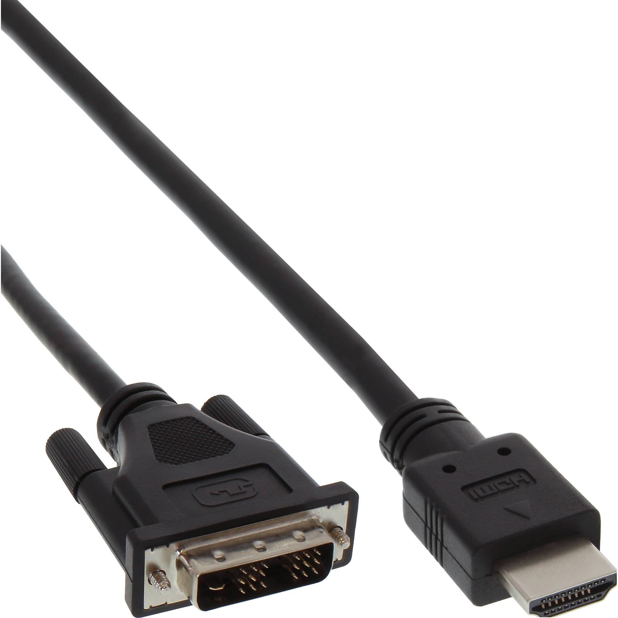INLINE - HDMI-DVI Adapterkabel - HDMI Stecker auf DVI 18+1 Stecker - 1m
