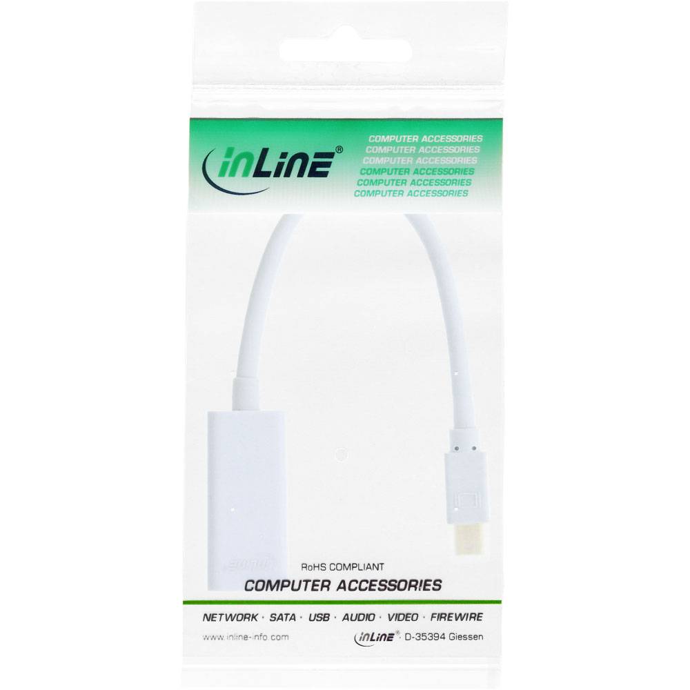 InLine - High Speed - Videoadapter - Mini DisplayPort männlich bis HDMI weiblich