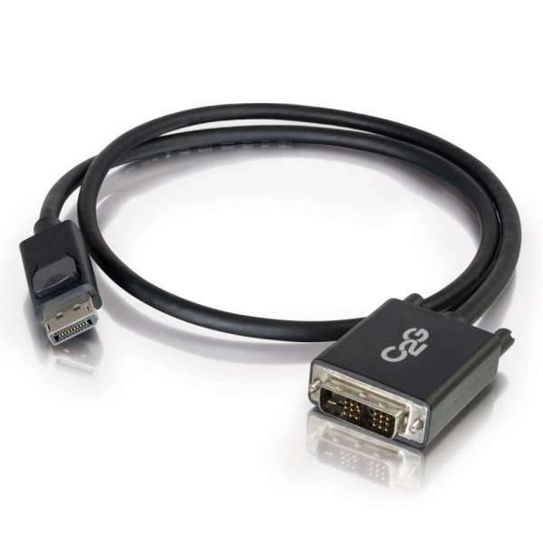 C2G 2m DisplayPort to Single Link DVI-D Adapter Cable M/M - DP to DVI - Black - DisplayPort-Kabel - DisplayPort (M)