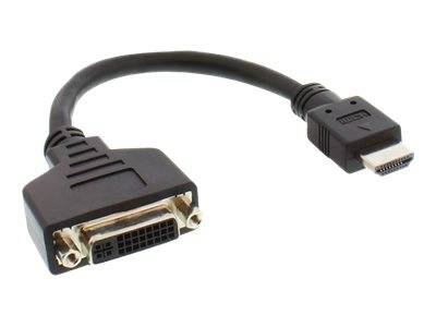 INLINE - HDMI-DVI Adapterkabel - HDMI Stecker auf DVI Buchse - 0,2m