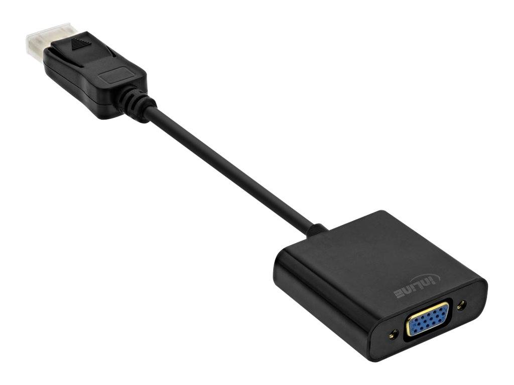INLINE - Basic DisplayPort zu VGA Adapterkabel - schwarz - 0,15m
