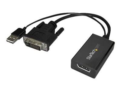 StarTech.com DVI auf DisplayPort Adapter mit USB Power - DVI-D zu DP Video Adapter - DVI zu DisplayPort Konverter - 1920