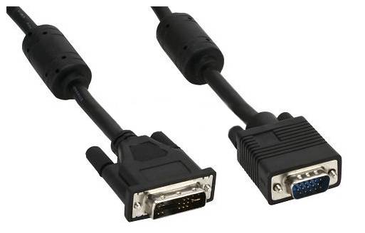 INLINE - DVI-A Kabel - analog 12+5 Stecker auf 15pol HD Stecker VGA - 3m