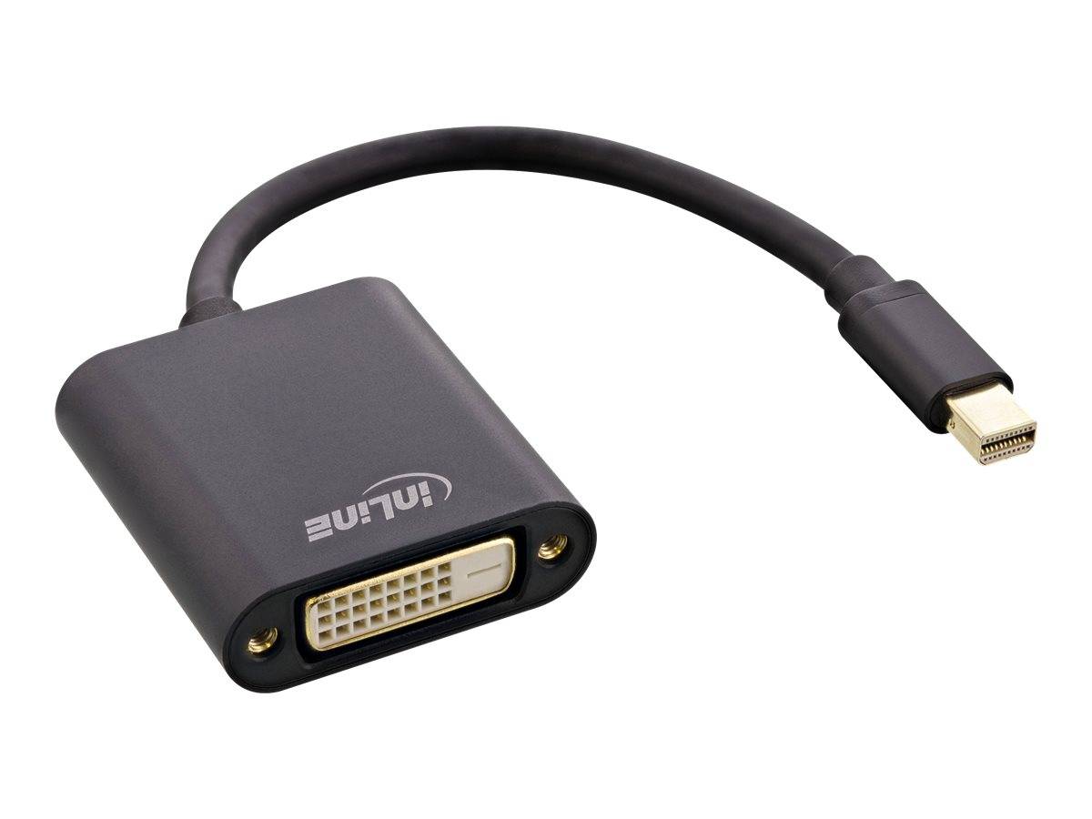DVI-auf-HDMI-Adapterkabel mit einem DVI-Buchsenport und einem HDMI-Stecker auf weißem Hintergrund