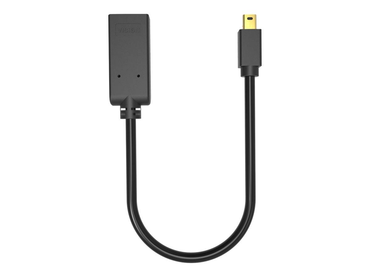 Schwarzes USB-Adapterkabel mit einem rechteckigen Stecker an einem Ende und einem Mini-/Micro-USB-Stecker am anderen Ende, gezeigt auf weißem Hintergrund.