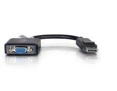 C2G 20cm DisplayPort to VGA Adapter Converter - DP Male to VGA Female - Black - VGA-Adapter - DisplayPort (M)