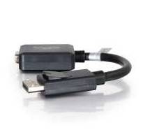 C2G 20cm DisplayPort to VGA Adapter Converter - DP Male to VGA Female - Black - VGA-Adapter - DisplayPort (M)