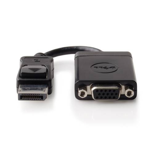 DisplayPort-zu-VGA-Adapterkabel mit DisplayPort-Stecker an einem Ende und VGA-Buchse am anderen Ende