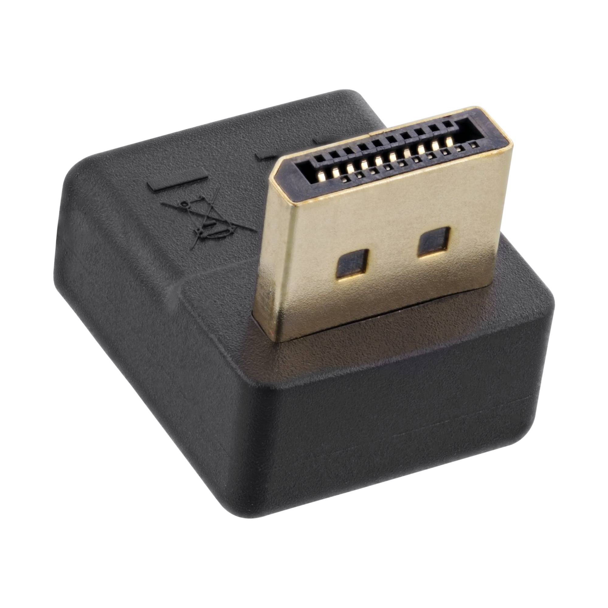 INLINE - DisplayPort Adapter - DisplayPort Stecker / Buchse - nach unten gewinkelt
